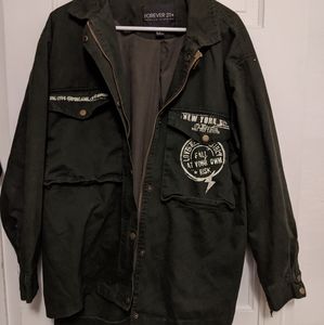 Forever 21+ New York Girl Olive Utility Jacket